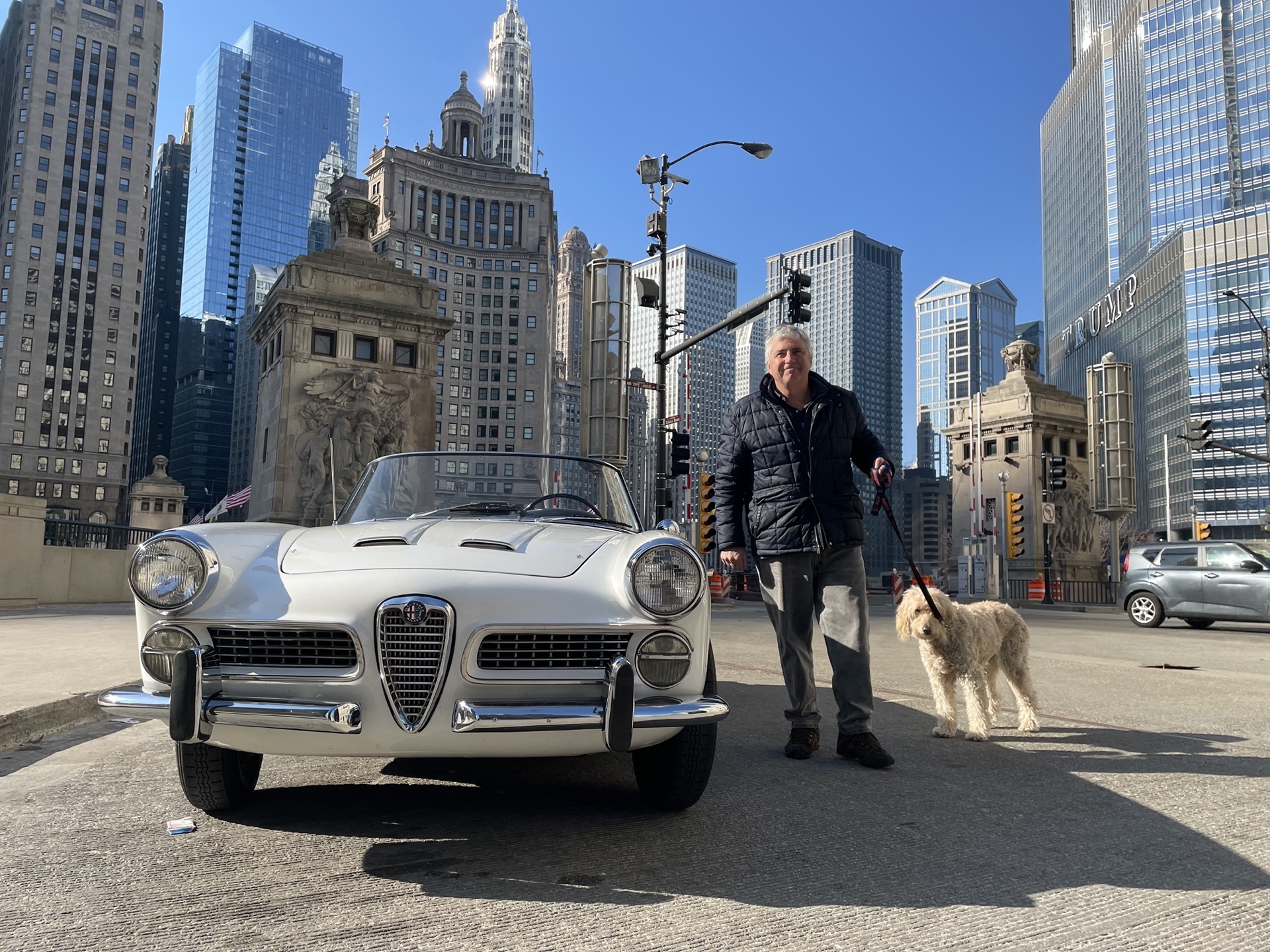 John McNabola with a classic car
