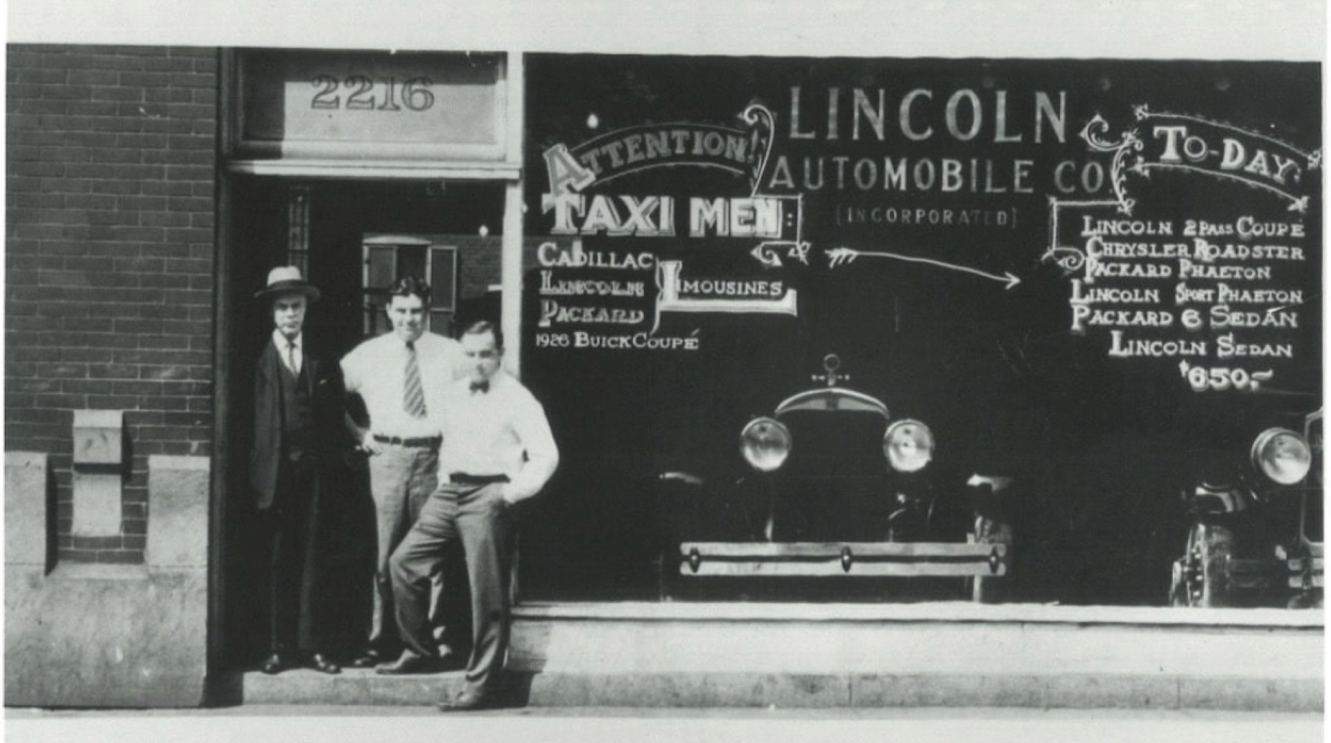 Lincoln Automobile Company showroom on Motor Row