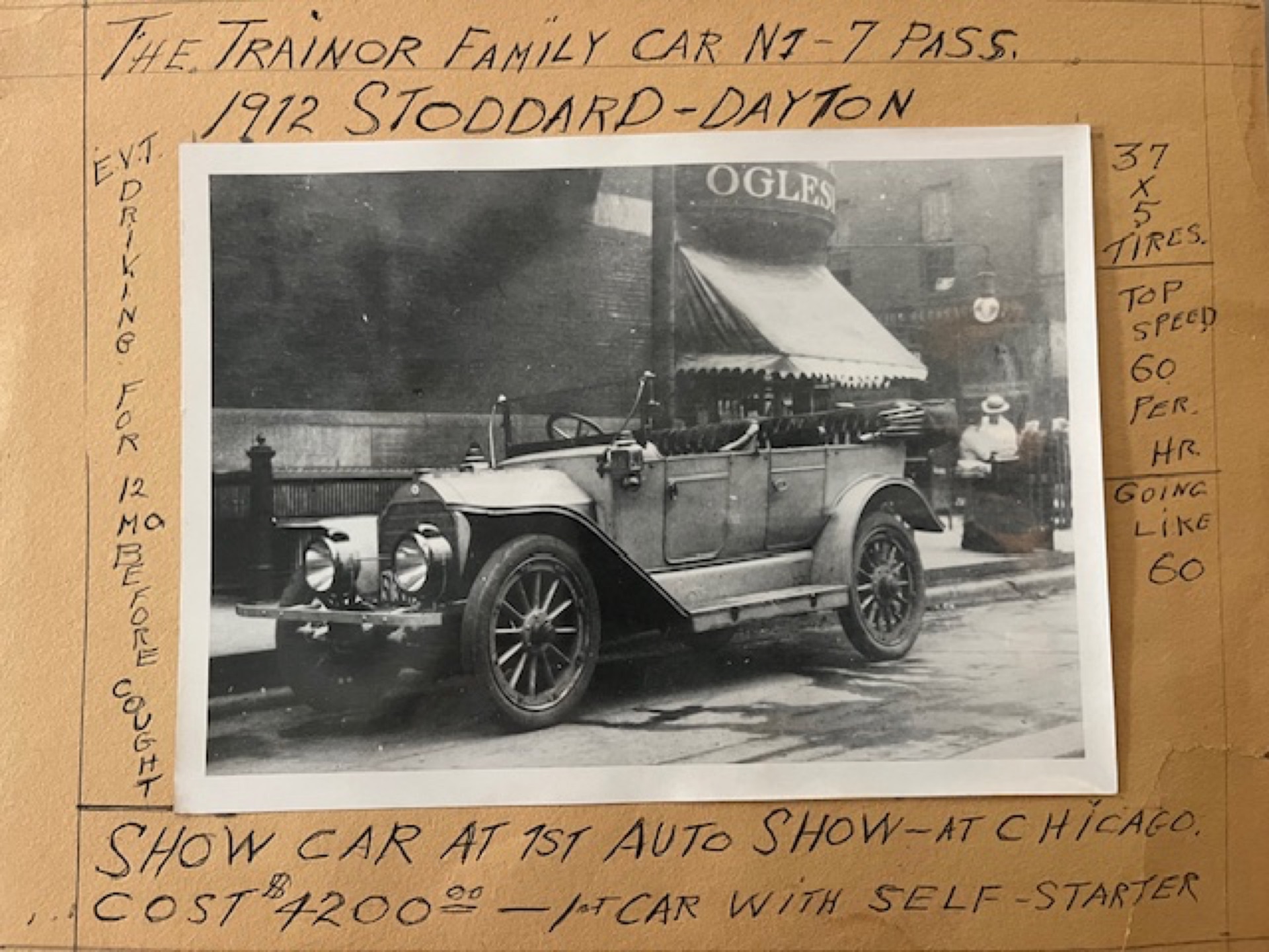 1912 Stoddard Dayton — first Trainor motorcar